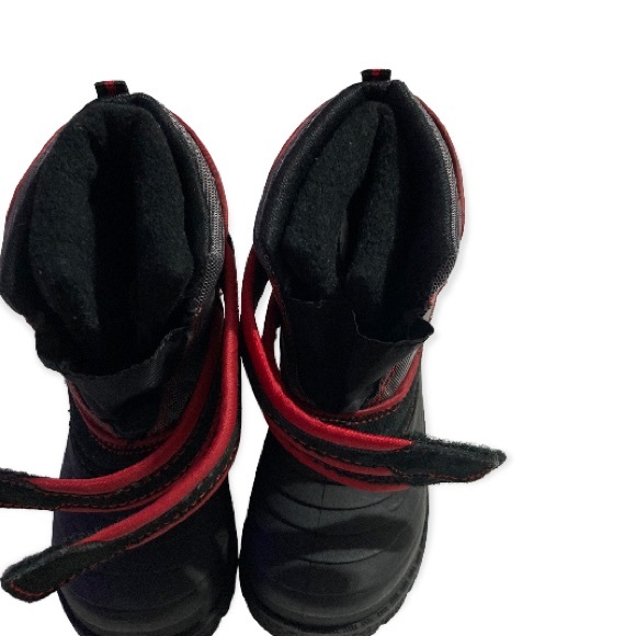 Totes Toddler Fleece Lined Snow Boot Red and Black Unisex Toddler Size:7 - Picture 6 of 10